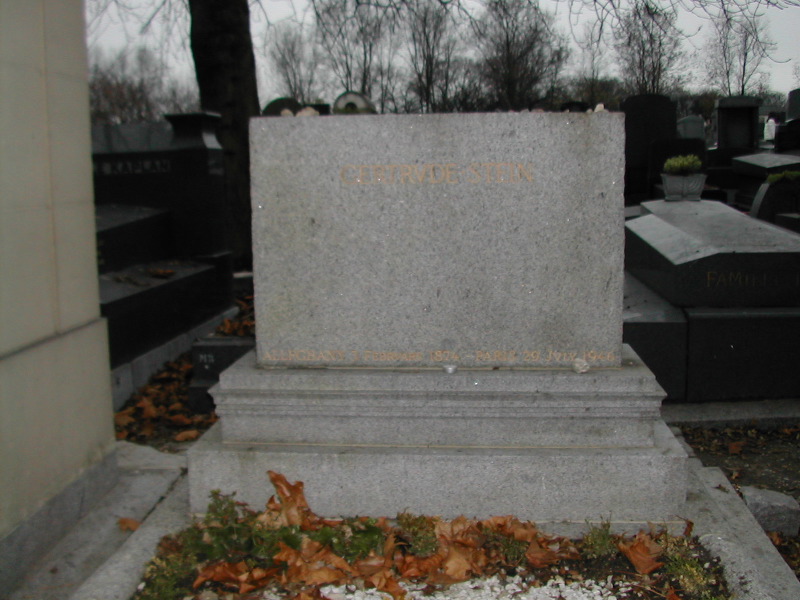 Stein's side of headstone