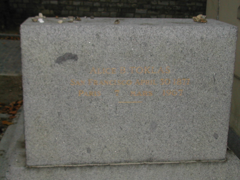 Toklas's side of headstone