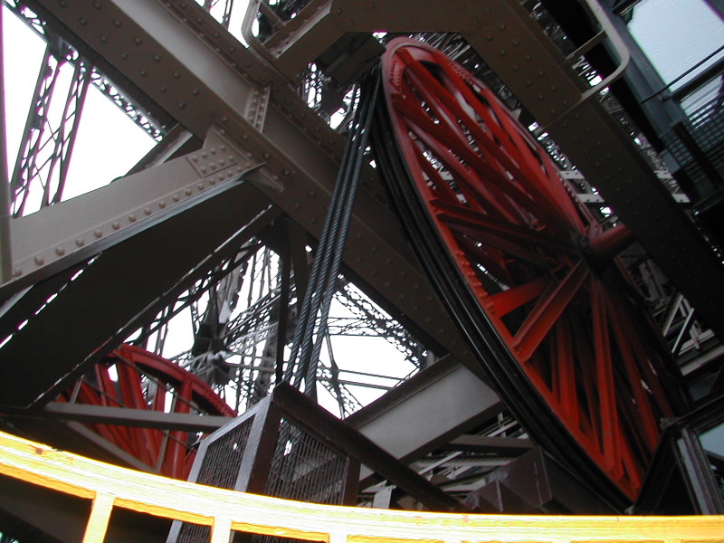 Tram pulleys at Eiffel Tower