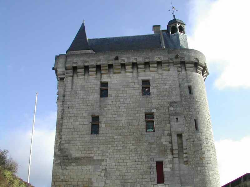 Close up of tower at Chinon